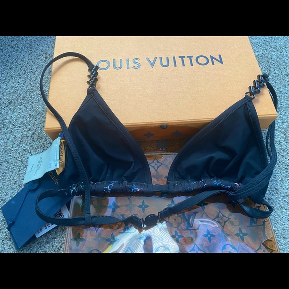 Louis Vuitton NEON MAHINA MONOGRAM BIKINI TOP Size 34 - Picture 6 of 9